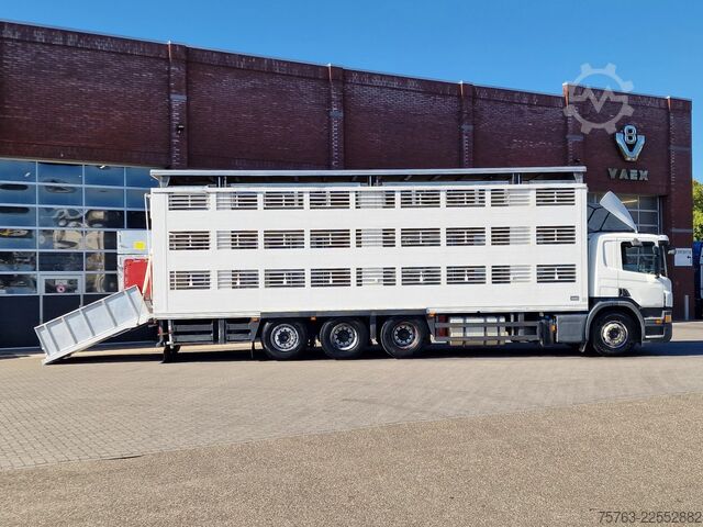 Viehtransport Scania P400 8x4*4 - 2/3 deck livestock Guiton 29.78M2 ...