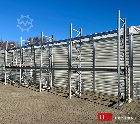 Palettenregal 11,2 lfm Palettenregale für Außenbereich H: 4,5m , 3000 kg Fachlast , FVZ