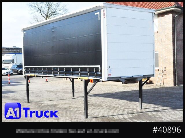 Swap body with flatbed & tarp WECON WPR 745, verzinkt, 2520  innen, Code XL