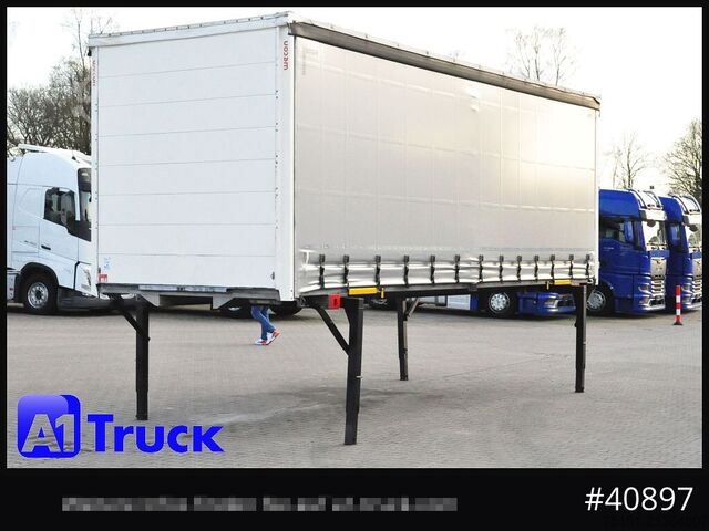 Swap body with flatbed & tarp WECON WPR 745, verzinkt, 2520  innen, Code XL