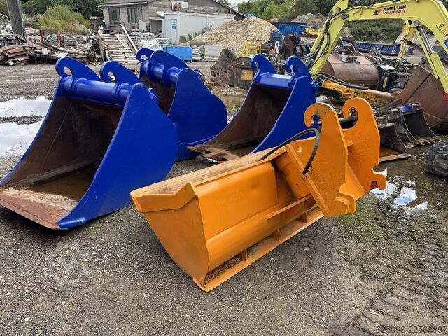 3x excavator buckets, ditch cleaning bucket CAT Verachtert diverse  CW 30 CW40 CAT