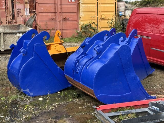 3x excavator buckets, ditch cleaning bucket CAT Verachtert diverse  CW 30 CW40 CAT