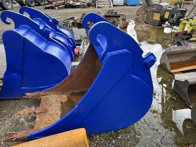 3x excavator buckets, ditch cleaning bucket CAT Verachtert diverse  CW 30 CW40 CAT