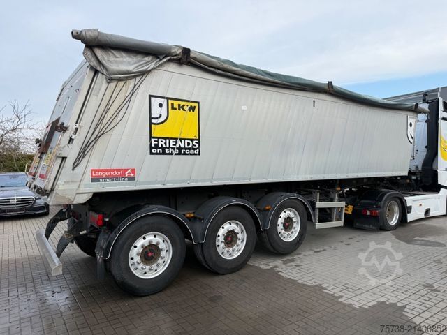 Tipper semitrailer LANGENDORF SKA Kippmulde/Stahl-Alu/33 m³/Plane/Luft-Lift