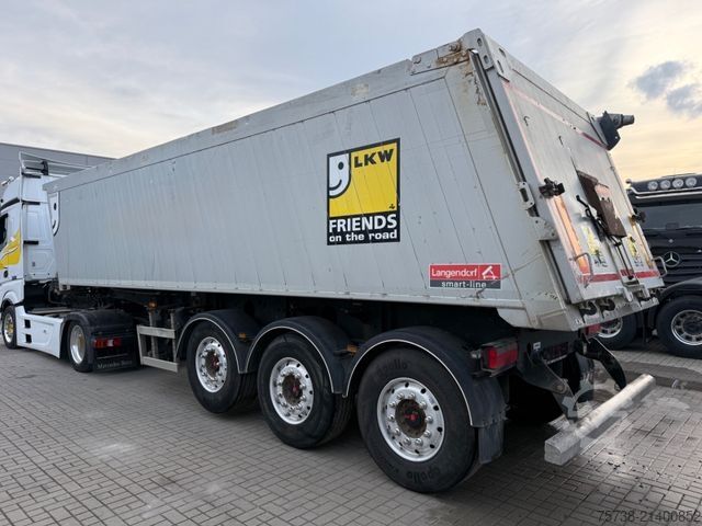 Tipper semitrailer LANGENDORF SKA Kippmulde/Stahl-Alu/33 m³/Plane/Luft-Lift