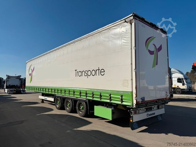 Open semitrailer with tarp KRONE SD *  * HUBDACH * LIFTACHSE * 2,90 M HOCH *