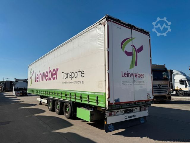 Open semitrailer with tarp KRONE SD *  * HUBDACH * LIFTACHSE * 2,90 M HOCH *