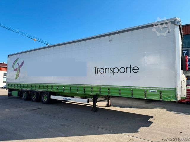 Open semitrailer with tarp KRONE SD *  * HUBDACH * LIFTACHSE * 2,90 M HOCH *