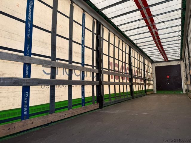 Open semitrailer with tarp KRONE SD *  * HUBDACH * LIFTACHSE * 2,90 M HOCH *