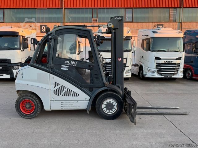 Front loader forklift LINDE H 50 * TRIPLEX * GAS * 5.600 h *
