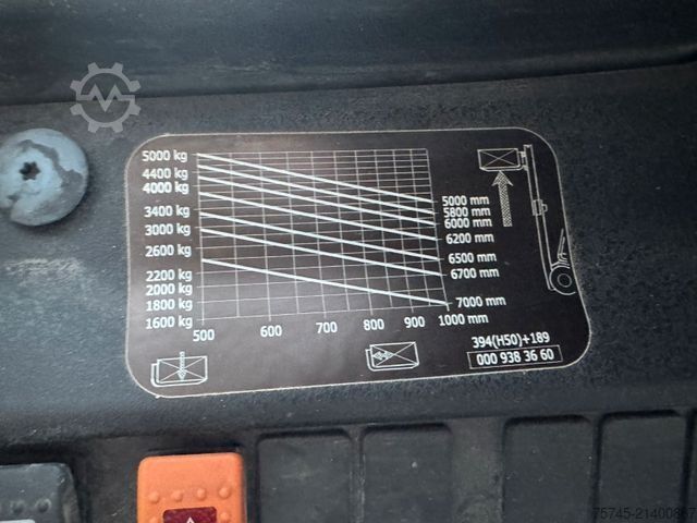 Front loader forklift LINDE H 50 * TRIPLEX * GAS * 5.600 h *