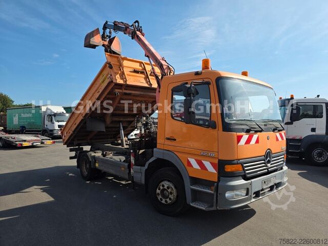 Kipper LKW MERCEDES-BENZ Atego 1218 / Kipper+Kran / load 5,2ton / E3