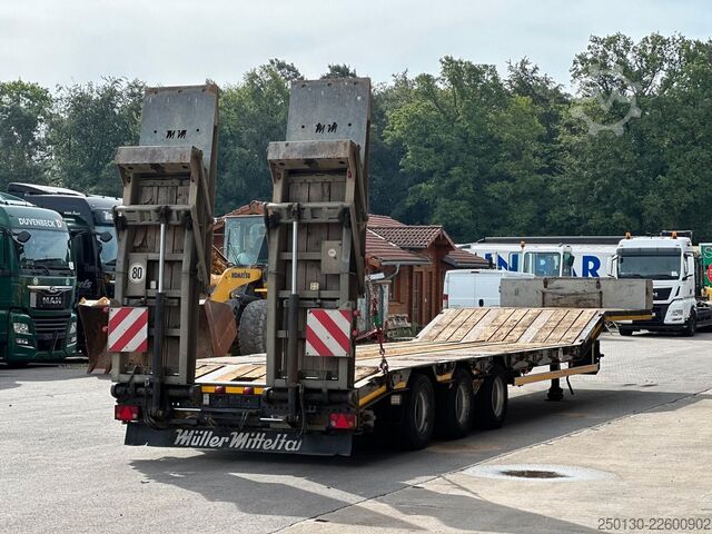 Tieflader-Sattelauflieger MÜLLER-MITTELTAL TS3 Profi 30,0 Tieflader mit NLA & hydr. Rampen