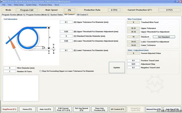 Camless spring forming machine CNC MAX CR 65