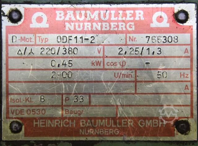 DC motor 5.1/32/32 kW 160/1000/2500 rpm Baumüller GNV-225-M