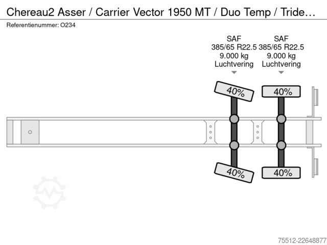 Refrigerated/frozen transport Chereau 2 Asser / Carrier Vector 1950 MT / Duo Temp / T...