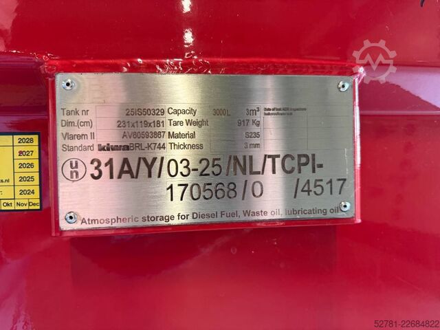 Storage medium  New Diesel Fuel Tank 3.000 Liter - DPX-31024