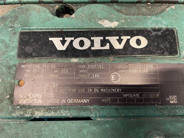 Generator set Volvo TAD751GE - 165 kVA generator - DPX-12656