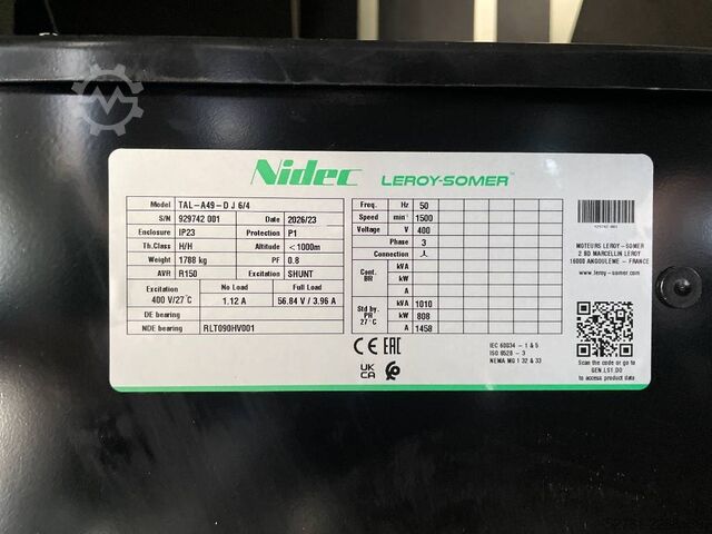 Generator set Hyundai DP222CC - 1000 kVA Generator - DPX-19859