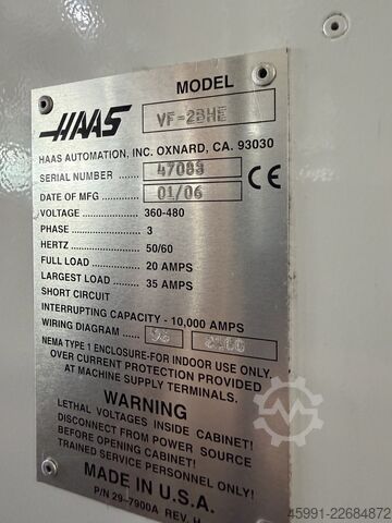 Vertical machining center Haas VF-2BHE