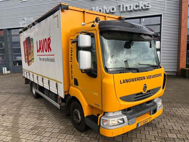 Curtain sided Renault MIDLUM 180.10 L E5 / AIRCO / LUCHTVERING / SCHU...