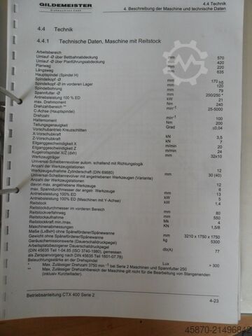 CNC-Drehmaschine Gildemeister CTX400-S2