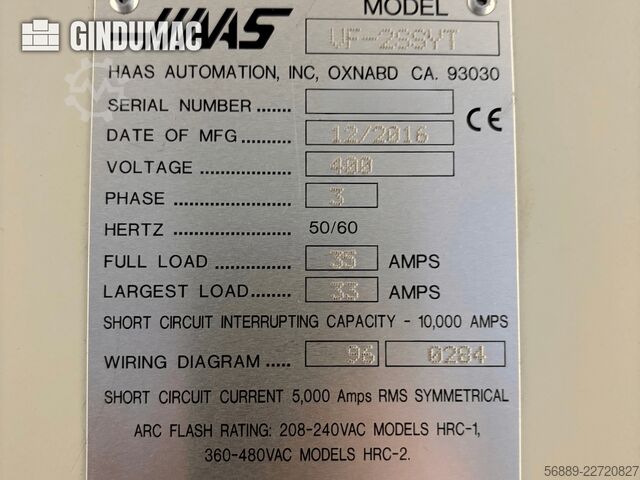 HAAS HAAS VF-2SSYT HAAS HAAS VF-2SSYT
