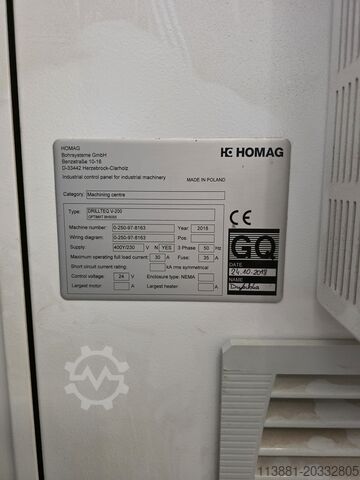 Durchlaufbohrmaschine Homag Drillteq V-200. Bhx-055