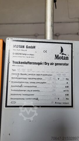 Dry air dryer with vacuum pump Motan ADC 200/10/20