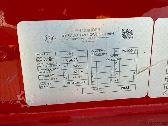 Siloauflieger FELDBINDER FFB Silo Auflieger TEUT 26.3 - 26 m³