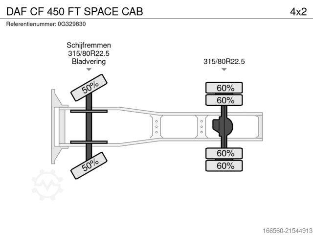 Standard-Traktor DAF CF 450 FT SPACE CAB