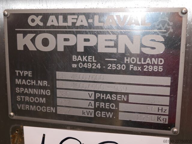 BR4500/600 fryer Koppens BR4500/600