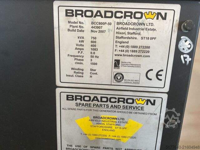 Aggregat Cummins QSK23-G3, 750KVA Like brand new and with Low hours