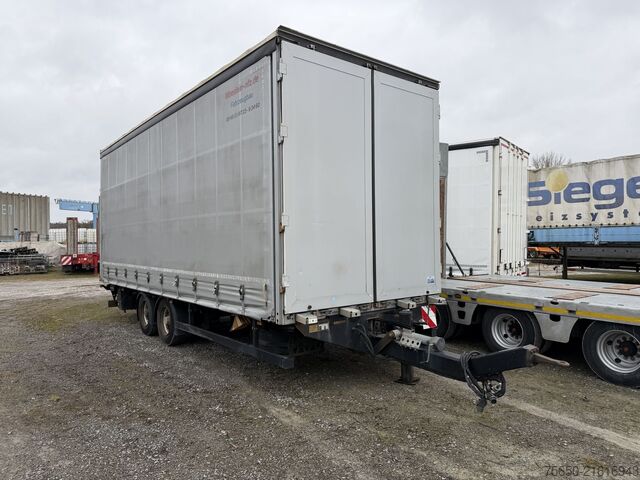 Open trailer with tarp Möslein TPS 105 D-L  Tandemplane Ladebordwand + Durchladbar