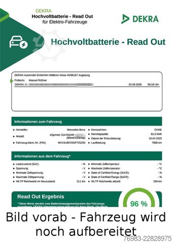 Kastenwagen hoch MERCEDES-BENZ eSprinter 314 PRO 56 kWh Sprinter Kasten Kamera