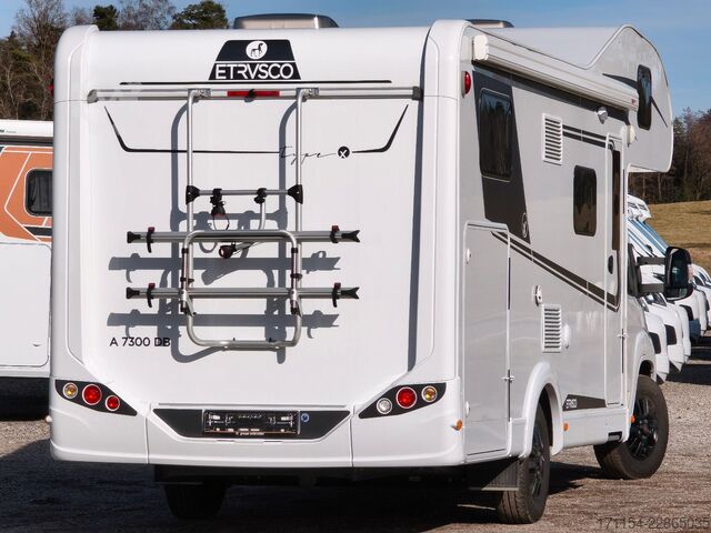 Alkoven Wohnmobil ETRUSCO A 7300 DB, Navi, Markise,Fahradträger