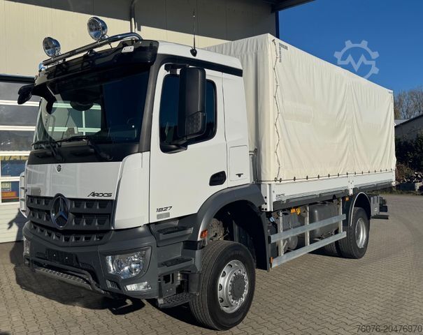 LKW mit Pritsche & Plane MERCEDES-BENZ 1827 Allrad 4x4 Klima Heizung 3 Sitze Fahrschule