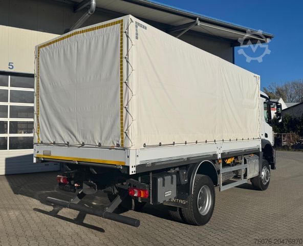 LKW mit Pritsche & Plane MERCEDES-BENZ 1827 Allrad 4x4 Klima Heizung 3 Sitze Fahrschule