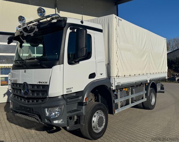 LKW mit Pritsche & Plane MERCEDES-BENZ 1827 Allrad 4x4 Klima Heizung 3 Sitze Fahrschule