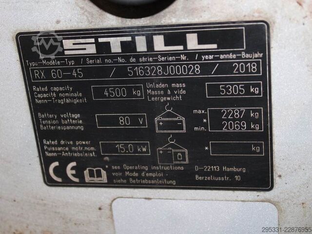 Elektro 4 Rad-Stapler Still RX 60-45  6328