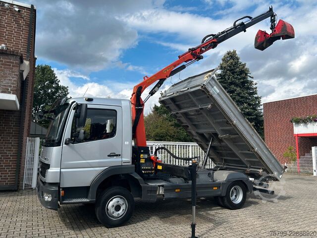 Dreiseitenkipper MERCEDES-BENZ 822 Atego MEILLER 3Skipper +PK7002 + Greifer
