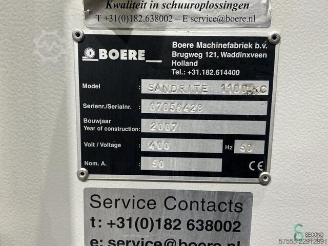 Wide belt sanders  Boere Sandrite 1100 KC 2007 Boere Sandrite 1100 KC