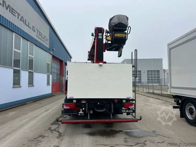 Flatbed truck MAN 26.420 TGS LL Palfinger PK 26.001 l TEC Funk