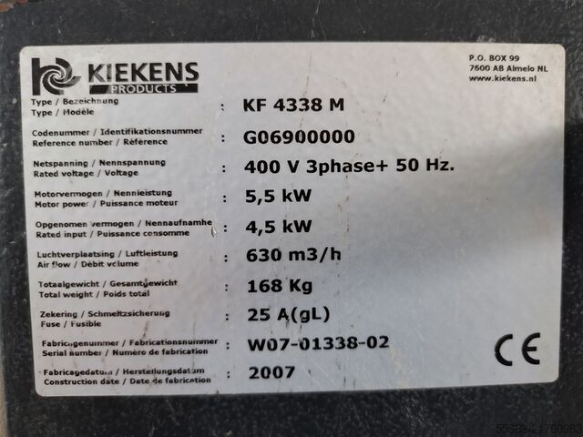 High-performance industrial vacuum cleaner Kiekens KF 4338 M