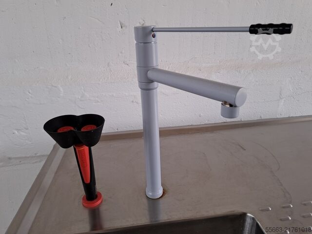 Laboratory table with wall shelf