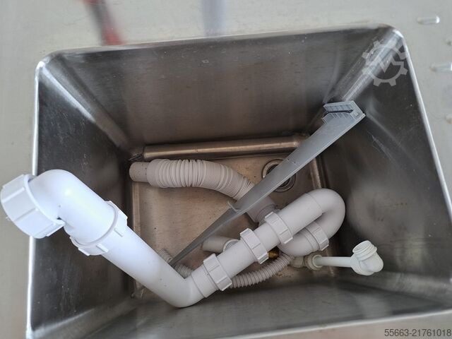 Laboratory table with wall shelf  