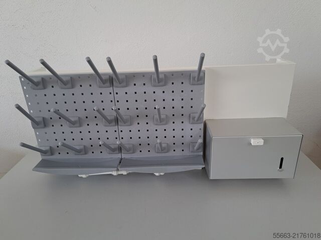 Laboratory table with wall shelf