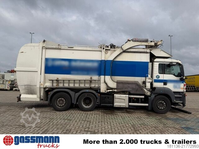 Garbage truck MAN TGS 26.360 6x2-4 BL, BRANDSCHADEN, Lenk-/Lift, HS