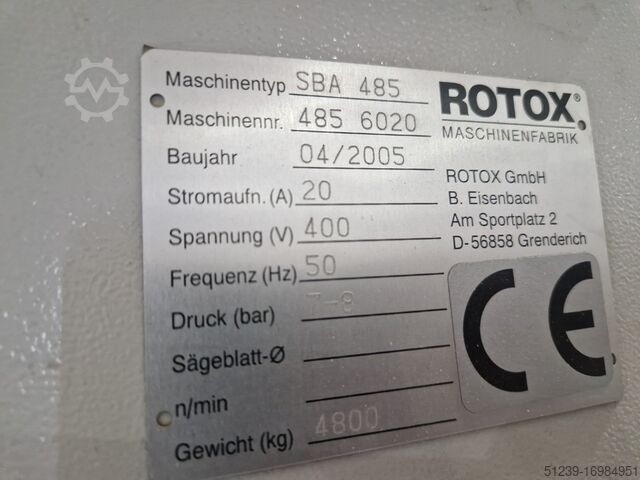 Bearbeitungszentrum ROTOX SBA485