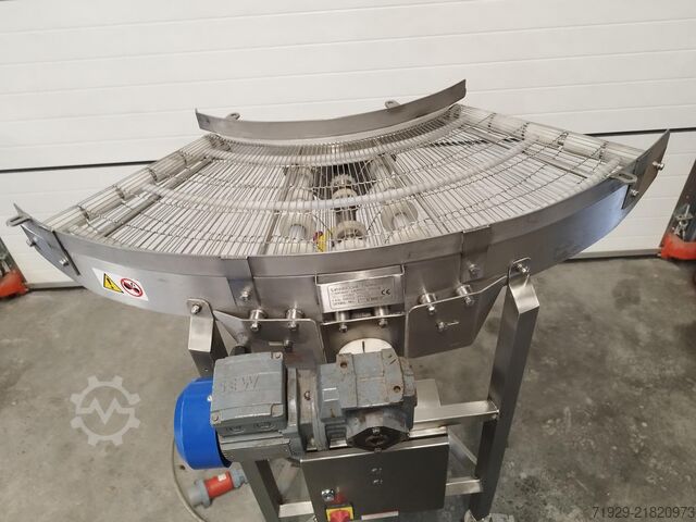 Stainless steel angle conveyor belt Lynnmoore 01-8555